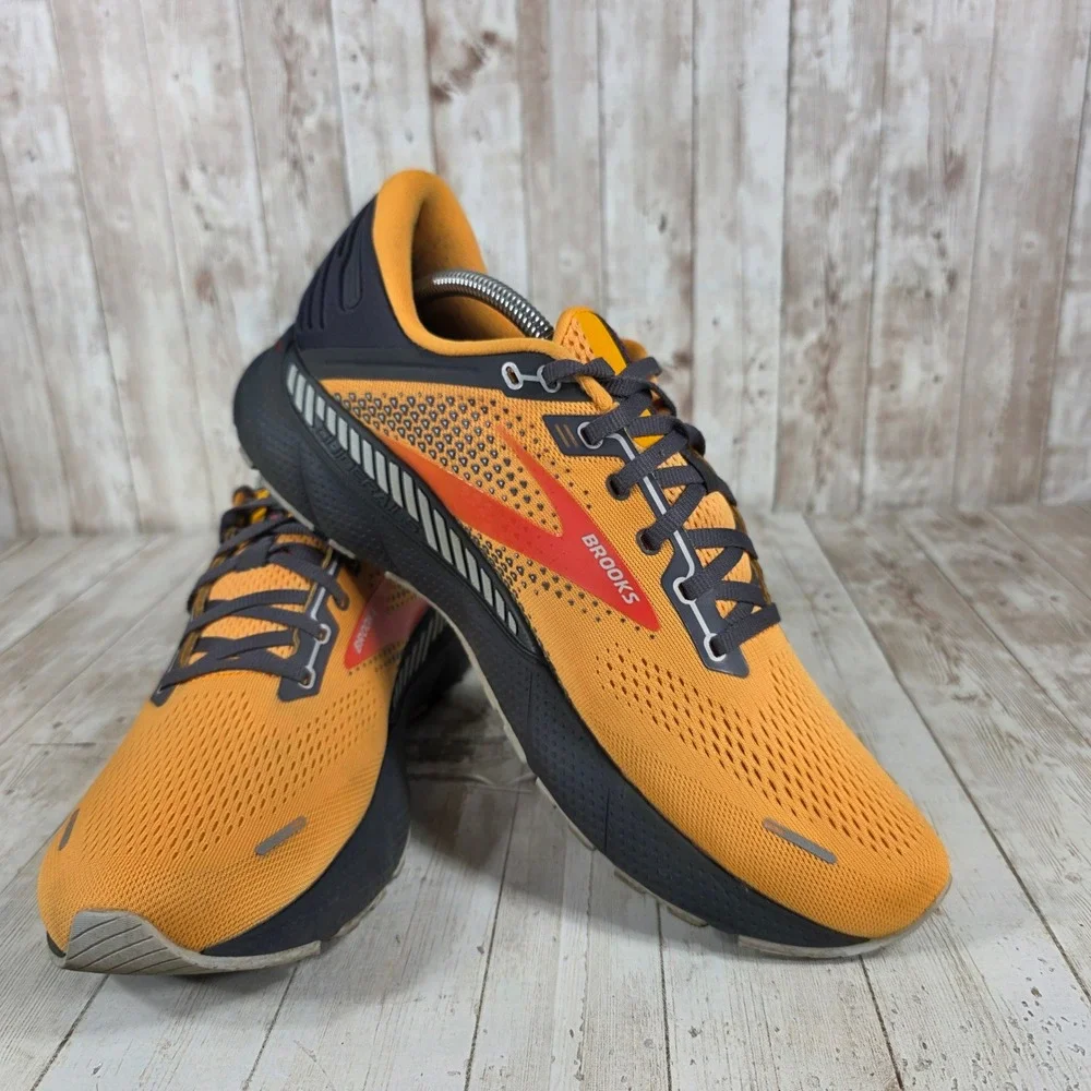 Brooks Adrenaline GTS 22 Men Orange Road Running‎ Shoes Sneakers Size 11